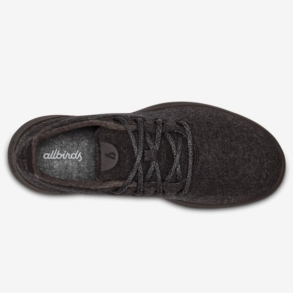 Men’s Allbirds Wool Runner Lace Up Sneakers Black - Picture 9 of 12